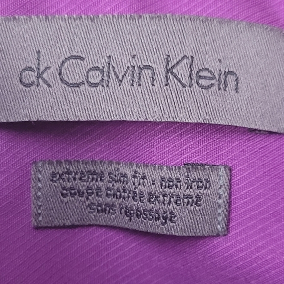 Ck Calvin Klein Purple Slim Fit Dress Shirt - Picture 5 of 6